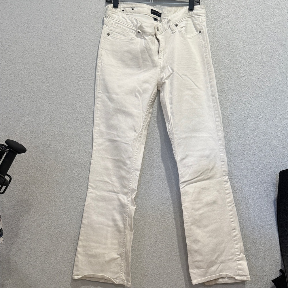 Banana Republic White Wide Leg Jeans
